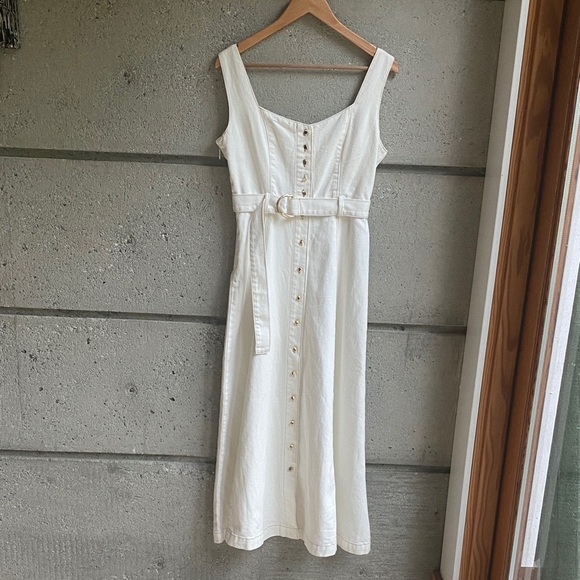 EVER NEW (Australia) White Denim Dress - Picture 2 of 13